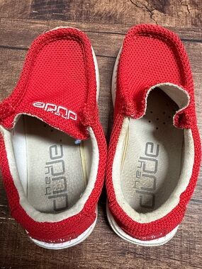Hey Dude Kids Red Slip-On Moccasins